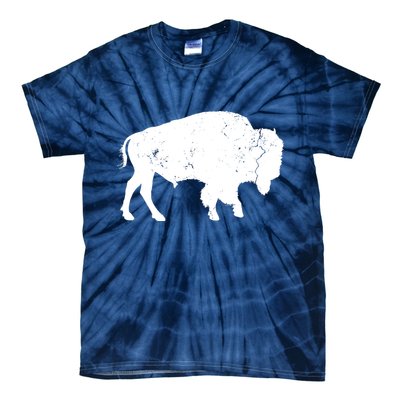 Distressed Buffalo Retro Bison Animal Lover Men Women Dad Tie-Dye T-Shirt