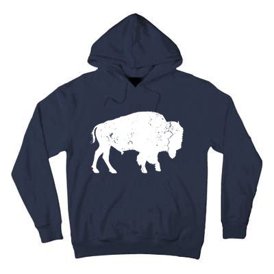 Distressed Buffalo Retro Bison Animal Lover Men Women Dad Tall Hoodie