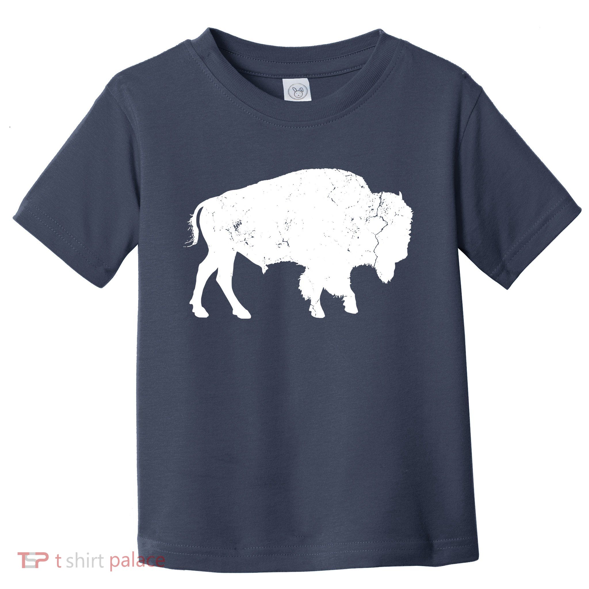 Distressed Buffalo Retro Bison Animal Lover Men Women Dad Toddler T-Shirt