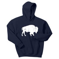 Distressed Buffalo Retro Bison Animal Lover Men Women Dad Kids Hoodie