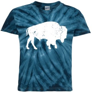 Distressed Buffalo Retro Bison Animal Lover Men Women Dad Kids Tie-Dye T-Shirt