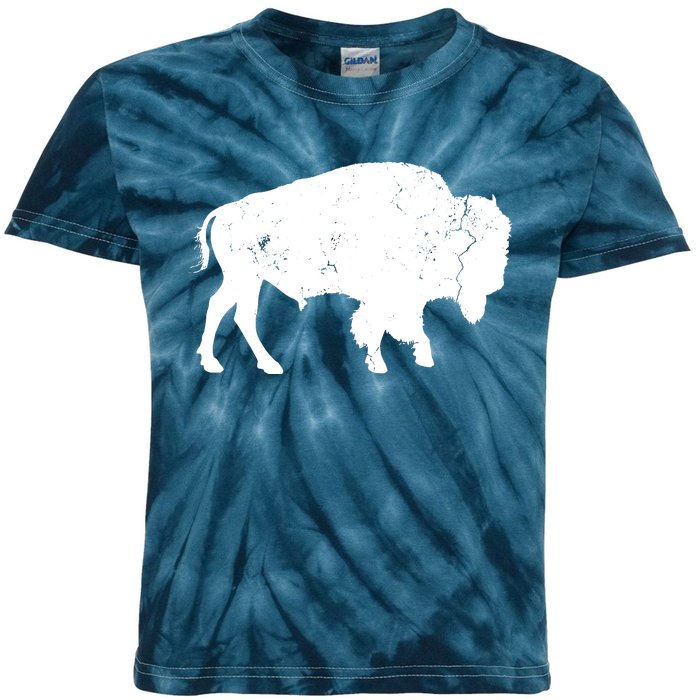 Distressed Buffalo Retro Bison Animal Lover Men Women Dad Kids Tie-Dye T-Shirt