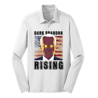 Dark Brandon Rising Meme Silk Touch Performance Long Sleeve Polo