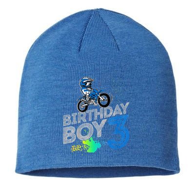 Dirt Bike Rider 3 Years Old Motocross 3rd Birthday Sustainable Beanie
