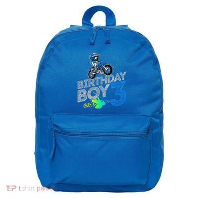 Dirt Bike Rider 3 Years Old Motocross 3rd Birthday 16 in Basic Backpack
