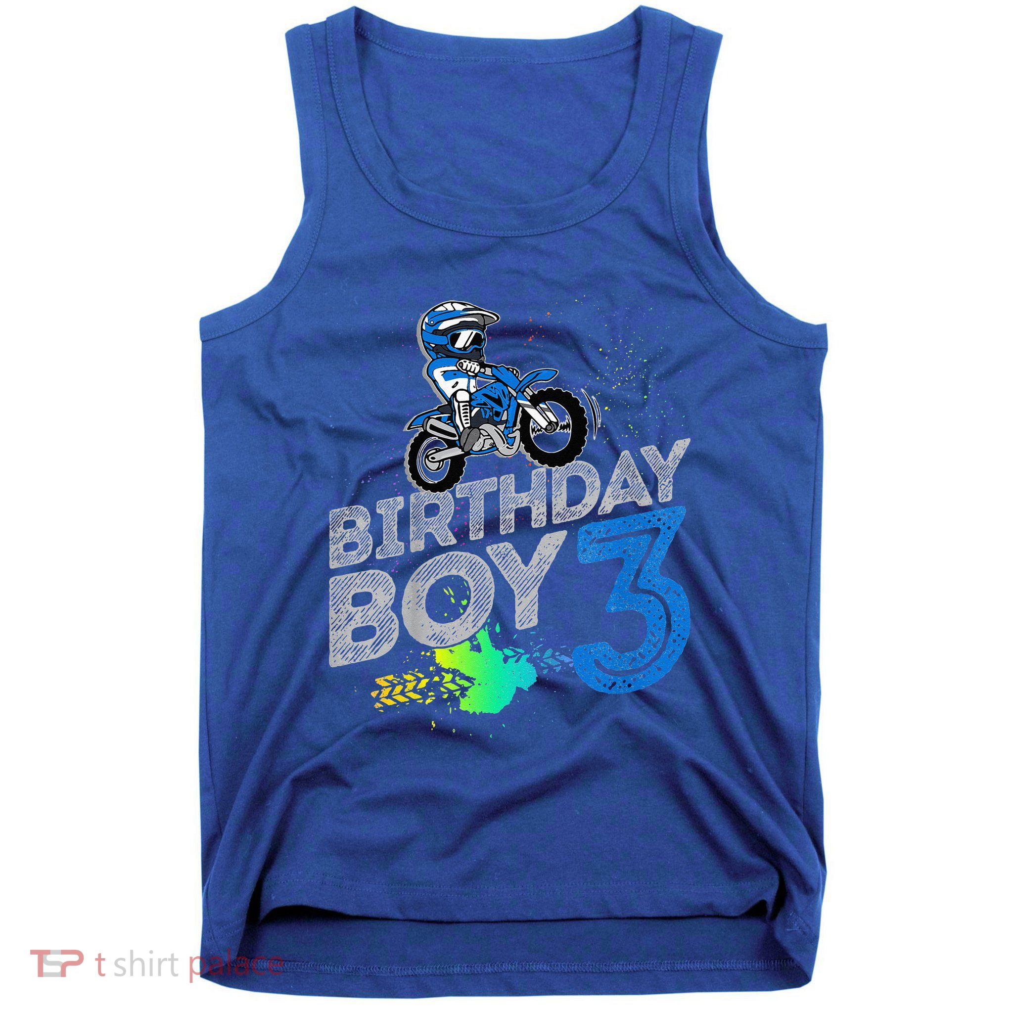 Dirt Bike Rider 3 Years Old Motocross 3rd Birthday Tank Top