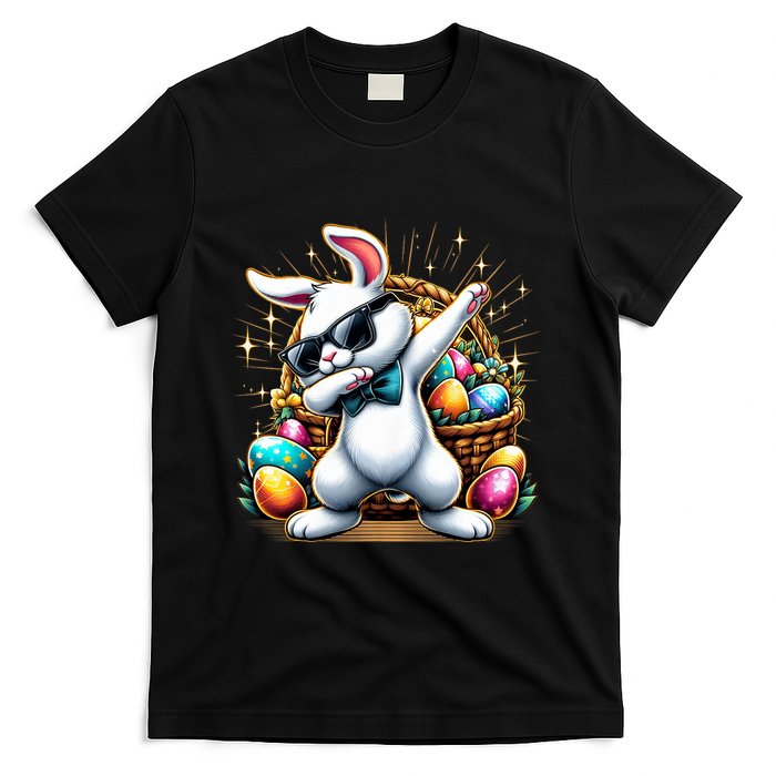 Dabbing Bunny Rabbit Easter Egg Hunting T-Shirt