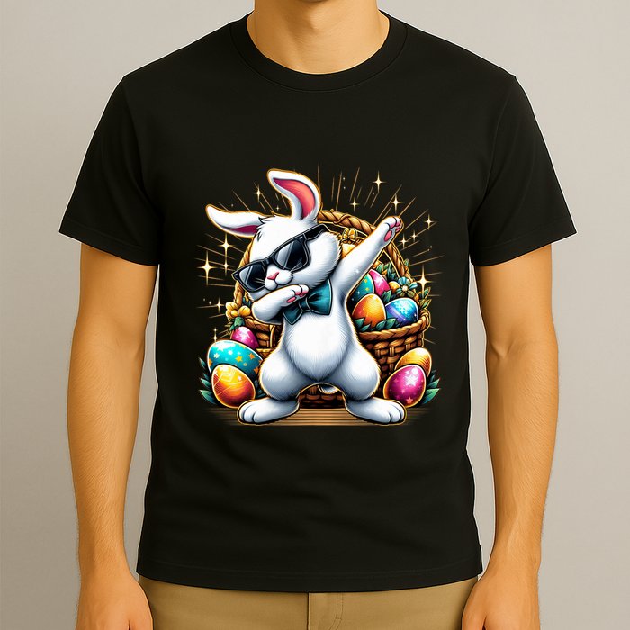 Dabbing Bunny Rabbit Easter Egg Hunting T-Shirt