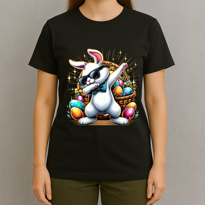 Dabbing Bunny Rabbit Easter Egg Hunting T-Shirt