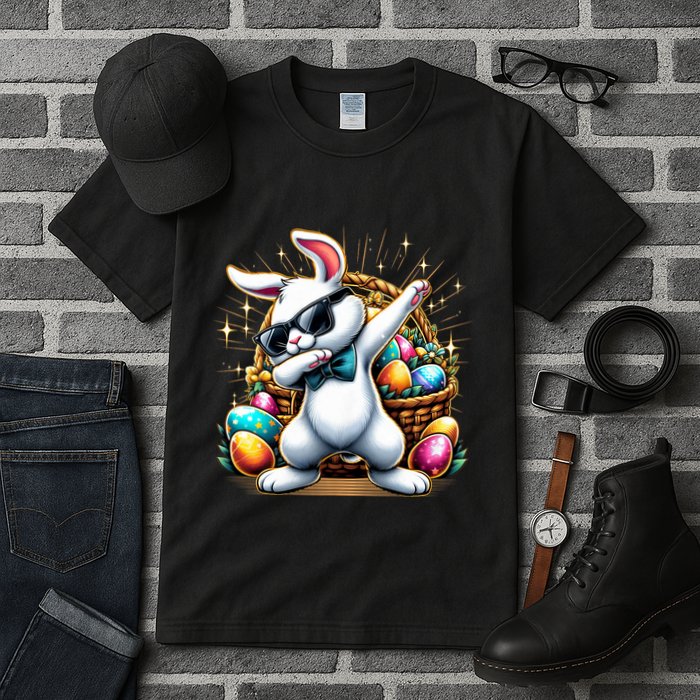 Dabbing Bunny Rabbit Easter Egg Hunting Tall T-Shirt