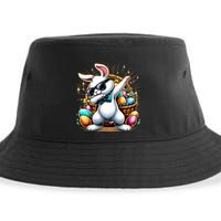Dabbing Bunny Rabbit Easter Egg Hunting Sustainable Bucket Hat