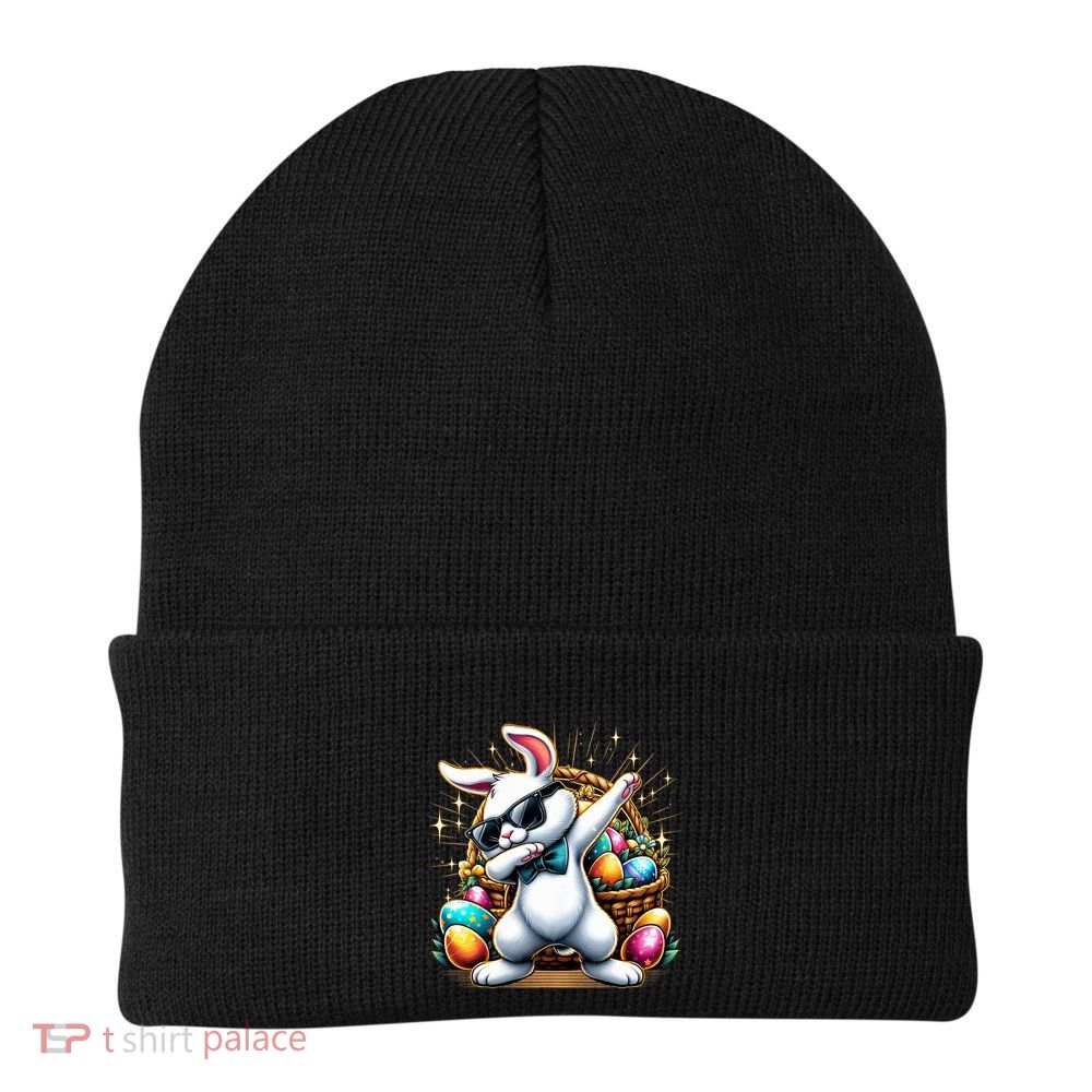 Dabbing Bunny Rabbit Easter Egg Hunting Beanie