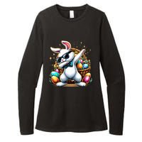 Dabbing Bunny Rabbit Easter Egg Hunting Womens CVC Long Sleeve Shirt