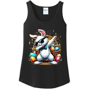 Dabbing Bunny Rabbit Easter Egg Hunting Ladies Essential Tank