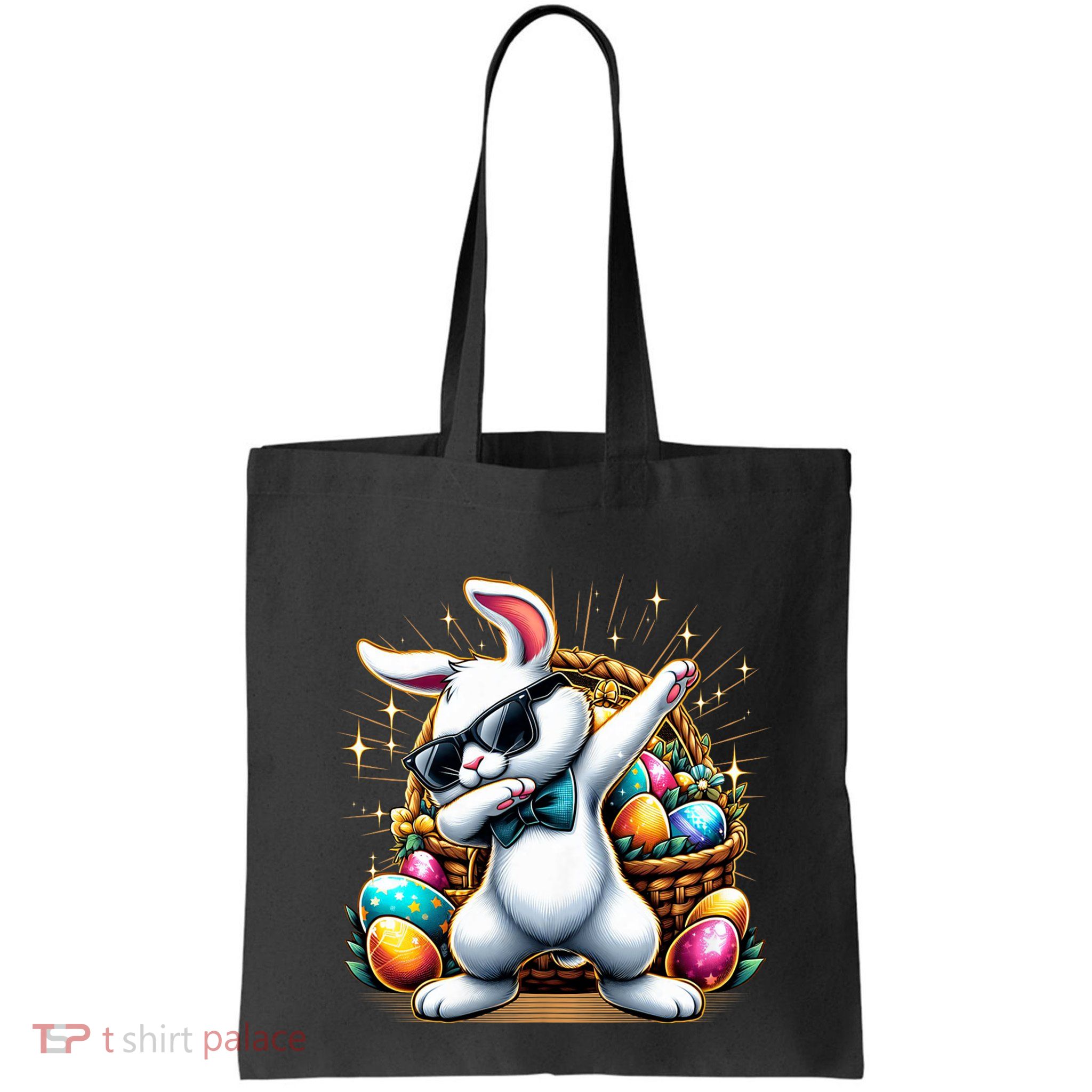 Dabbing Bunny Rabbit Easter Egg Hunting Bag