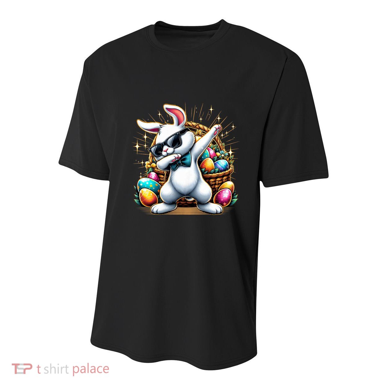 Dabbing Bunny Rabbit Easter Egg Hunting Youth Performance Sprint T-Shirt