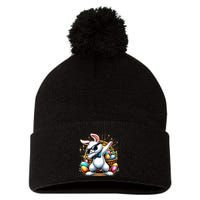 Dabbing Bunny Rabbit Easter Egg Hunting Pom Pom 12in Knit Beanie