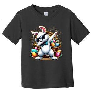 Dabbing Bunny Rabbit Easter Egg Hunting Toddler T-Shirt