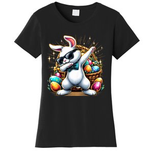 Dabbing Bunny Rabbit Easter Egg Hunting Women's T-Shirt