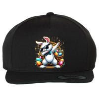 Dabbing Bunny Rabbit Easter Egg Hunting Wool Snapback Cap