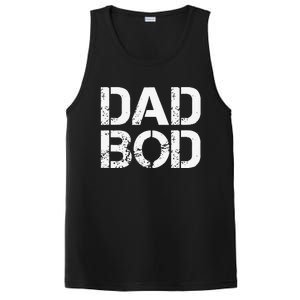 Dad Bod Rough Strong 90s White Stencil Text PosiCharge Competitor Tank