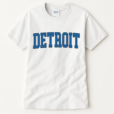 Detroit Blue Retro Vintage Distressed Arched Text Tall T-Shirt