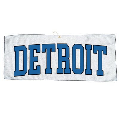 Detroit Blue Retro Vintage Distressed Arched Text Large Microfiber Waffle Golf Towel