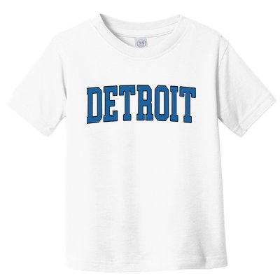 Detroit Blue Retro Vintage Distressed Arched Text Toddler T-Shirt