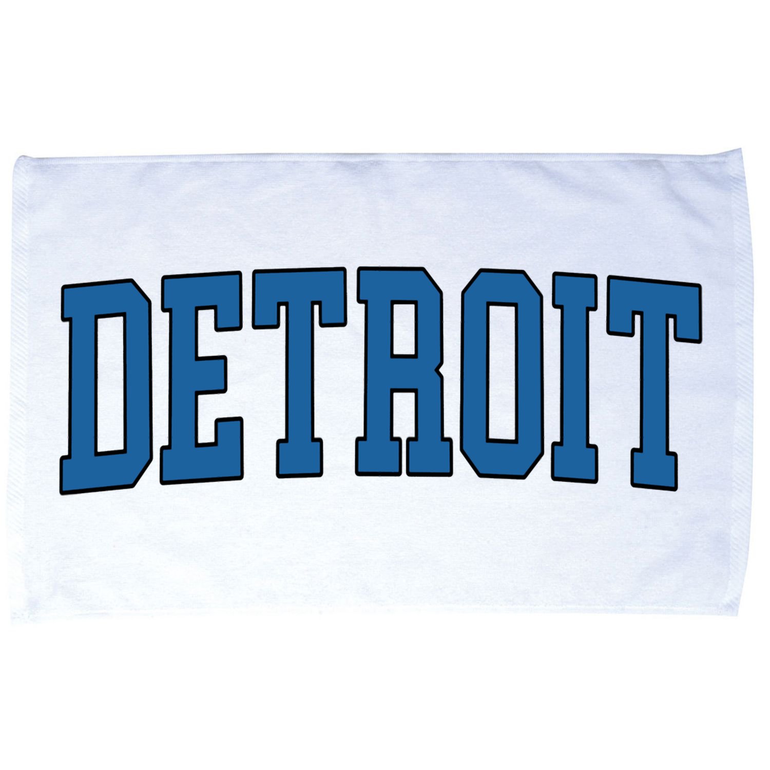 Detroit Blue Retro Vintage Distressed Arched Text Microfiber Hand Towel