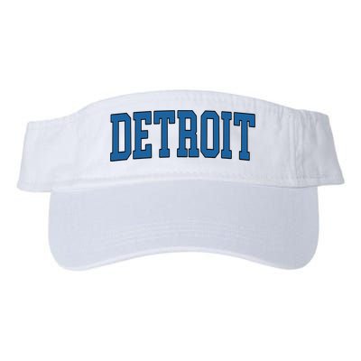 Detroit Blue Retro Vintage Distressed Arched Text Visor