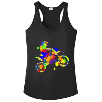 Dirt Bike Rider Motocross Enduro Dirt Biking Ladies PosiCharge Competitor Racerback Tank