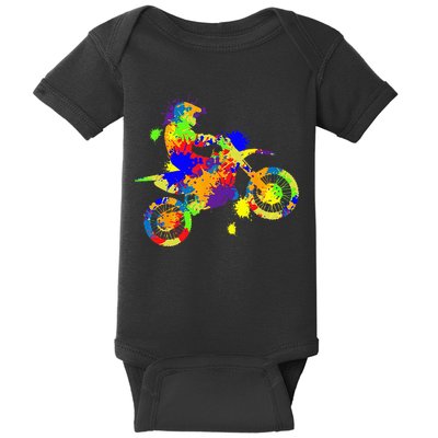 Dirt Bike Rider Motocross Enduro Dirt Biking Baby Bodysuit