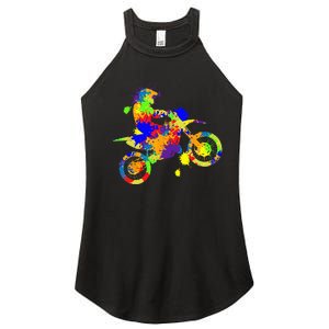 Dirt Bike Rider Motocross Enduro Dirt Biking Women’s Perfect Tri Rocker Tank