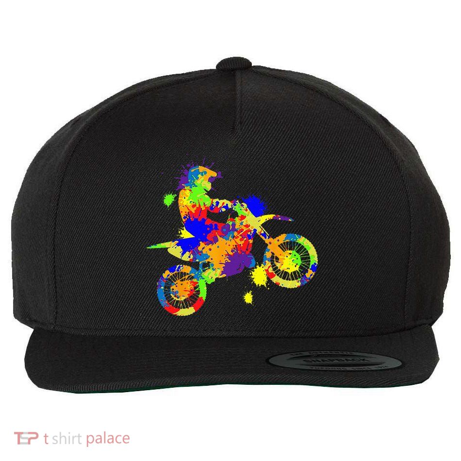 Dirt Bike Rider Motocross Enduro Dirt Biking Wool Snapback Cap