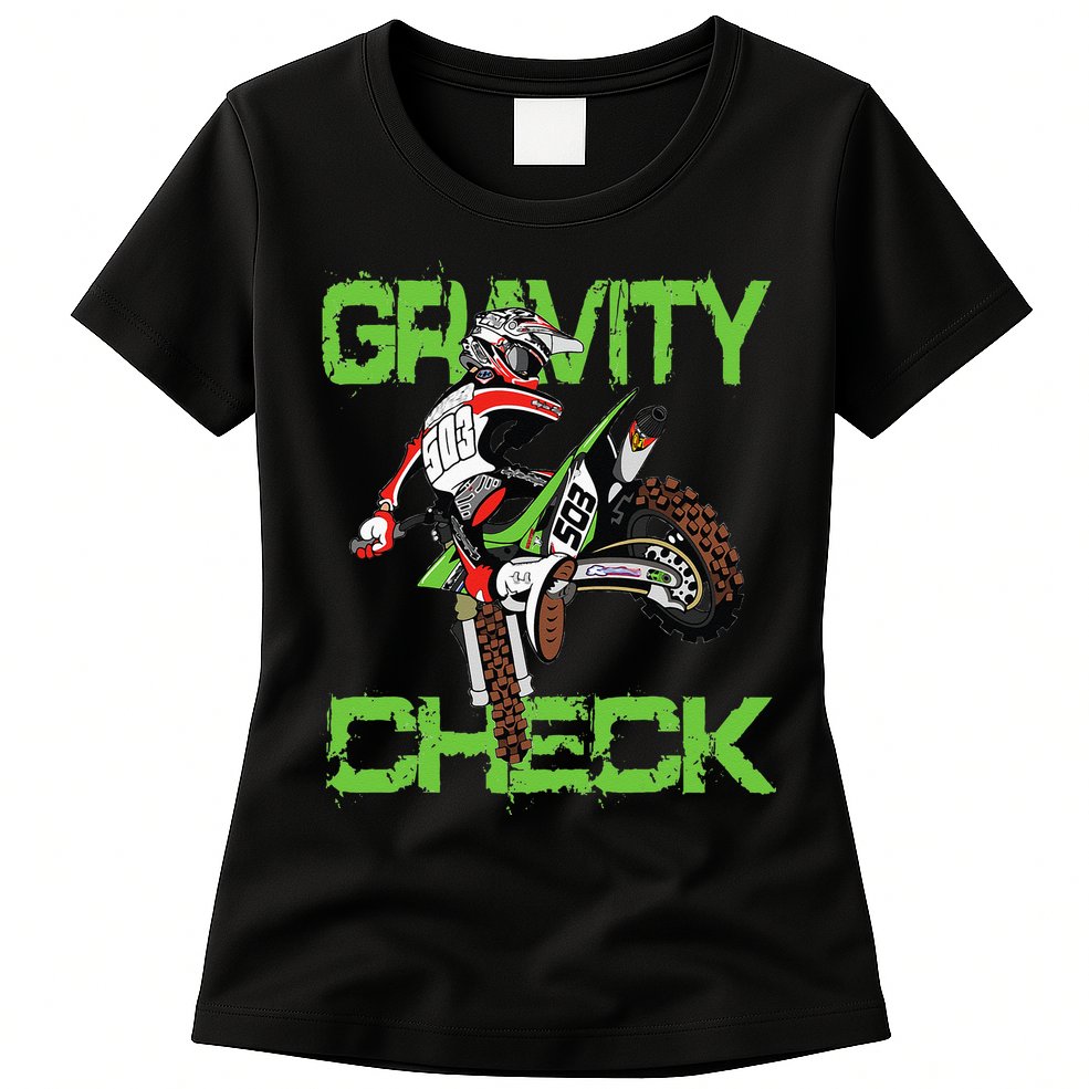 Dirt Bike Rider Motocross Womens T-Shirt