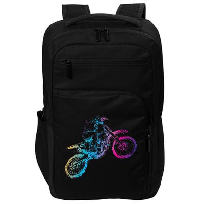 Dirt Bike Riding Motocross Lover Kids Motorcycle Rider Impact Tech Backpack