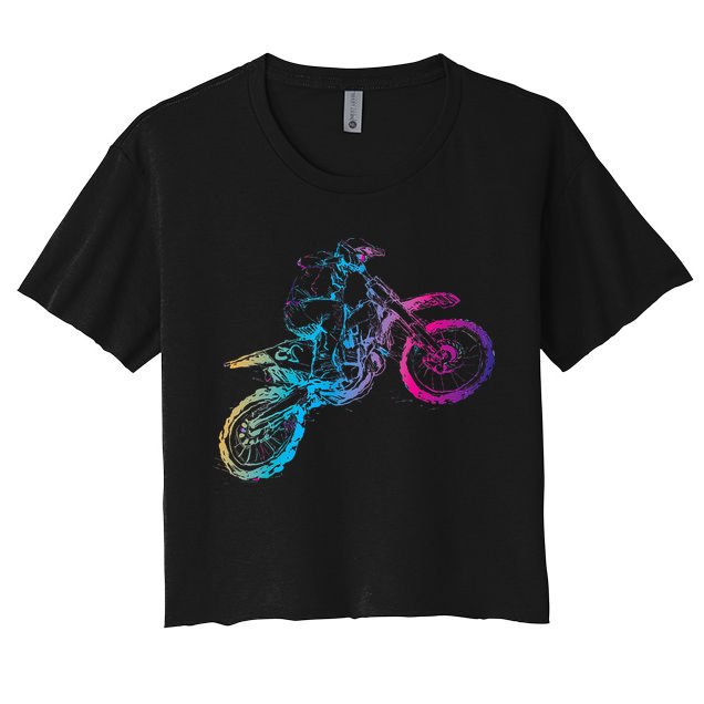 Dirt Bike Riding Motocross Lover Kids Motorcycle Rider Crop Top
