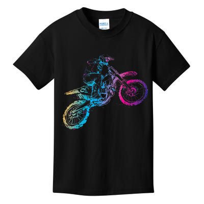 Dirt Bike Riding Motocross Lover Kids Motorcycle Rider Kids T-Shirt