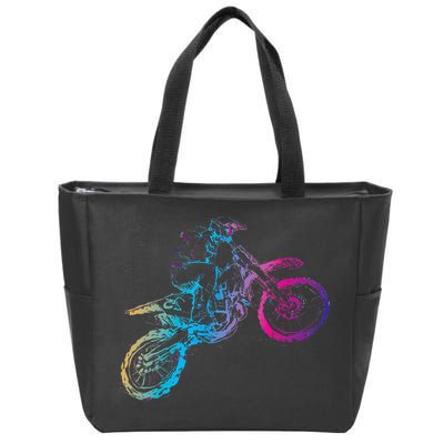 Dirt Bike Riding Motocross Lover Kids Motorcycle Rider Zip Tote Bag