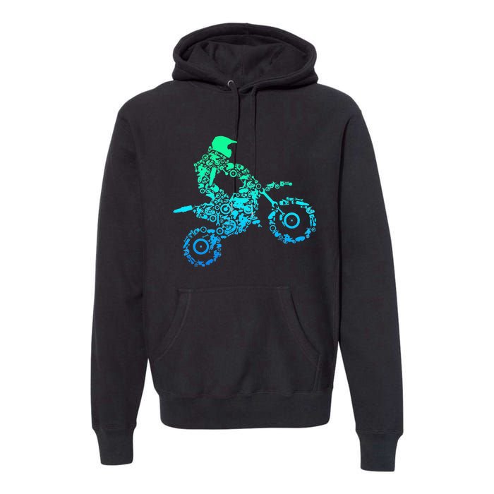 Dirt Bike Rider Motocross Enduro Dirt Biking Gift Premium Hoodie