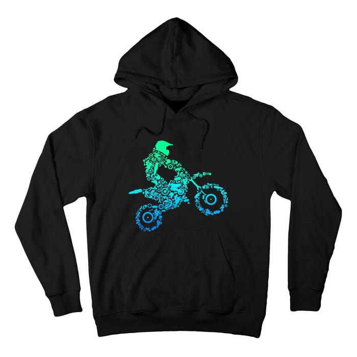 Dirt Bike Rider Motocross Enduro Dirt Biking Gift Tall Hoodie