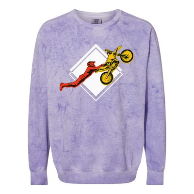 Dirt Bike Riding MX Motocross Supercross Colorblast Crewneck Sweatshirt