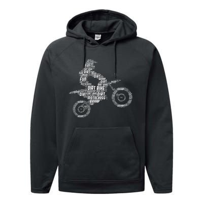 Dirt Bike Rider Motocross Enduro Dirt Biking Performance Fleece Hoodie