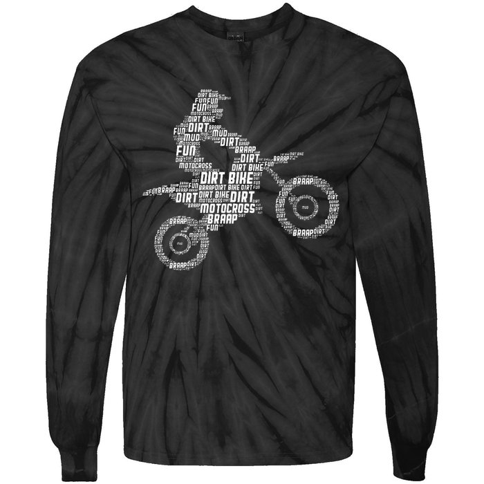 Dirt Bike Rider Motocross Enduro Dirt Biking Tie-Dye Long Sleeve Shirt