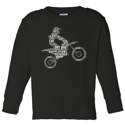 Dirt Bike Rider Motocross Enduro Dirt Biking Toddler Long Sleeve Shirt