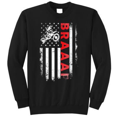 Dirt Bike Racing Usa Us American Flag Botocross Sweatshirt