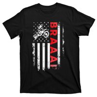 Dirt Bike Racing Usa Us American Flag Botocross T-Shirt