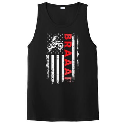 Dirt Bike Racing Usa Us American Flag Botocross PosiCharge Competitor Tank