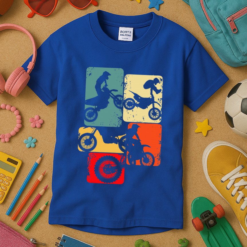 Dirt Bike Rider Motocross Enduro Dirt Biking Kids T-Shirt