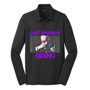 Dark Brandon Rising Saving America Political Silk Touch Performance Long Sleeve Polo